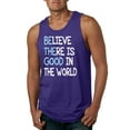 thumbnail image 1 of Wild Bobby, Believe There is Good in the World Positive Message, Inspirational/Christian, Men Graphic Tank Top, Purple, 2XL, 1 of 3