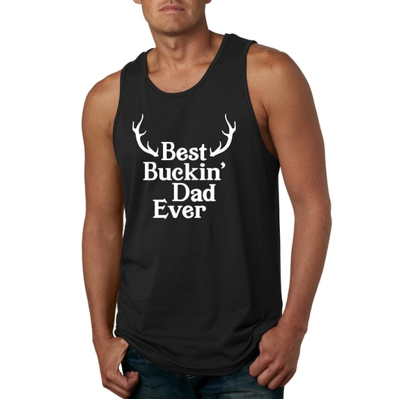 Wild Bobby, Best Buckin Dad Ever Funny Hunting, Father's Day, Men Graphic Tank Top, Black, Large
