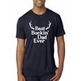thumbnail image 1 of Wild Bobby, Best Buckin Dad Ever Funny Hunting, Father's Day, Men Premium Tri Blend Tees, Vintage Navy, Small, 1 of 3