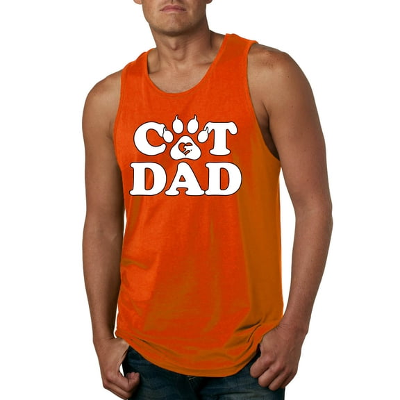 Wild Bobby, Best Cat Dad Daddy Gift, Pop Culture, Men Graphic Tank Top, Orange, XX-Large
