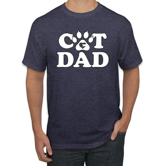 Wild Bobby, Best Cat Dad Daddy Gift, Pop Culture, Men Graphic Tee, Vintage Heather Navy, 5X-Large