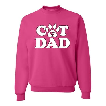 Wild Bobby, Best Cat Dad Daddy Gift, Pop Culture, Unisex Crewneck Graphic Sweatshirt, Fuschia, XX-Large