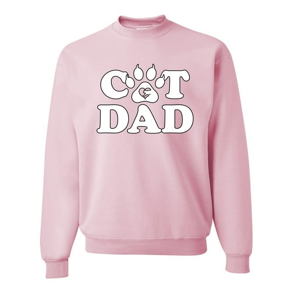 Wild Bobby, Best Cat Dad Daddy Gift, Pop Culture, Unisex Crewneck Graphic Sweatshirt, Light Pink, XX-Large