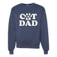 thumbnail image 1 of Wild Bobby, Best Cat Dad Daddy Gift, Pop Culture, Unisex Crewneck Graphic Sweatshirt, Vintage Heather Navy, Medium, 1 of 3