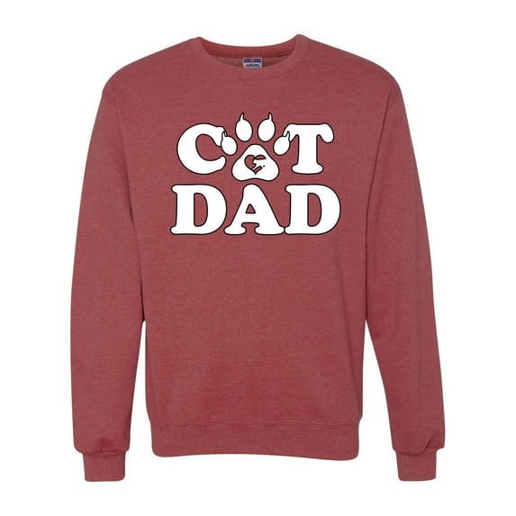Wild Bobby, Best Cat Dad Daddy Gift, Pop Culture, Unisex Crewneck Graphic Sweatshirt, Vintage Heather Red, XX-Large