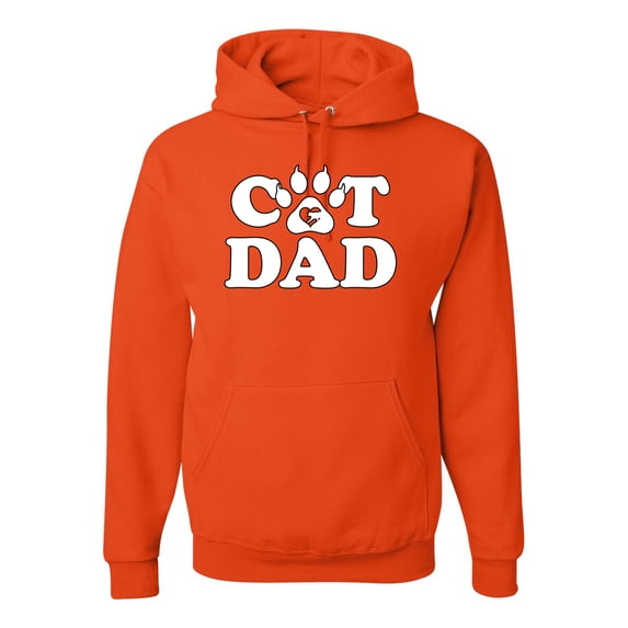 Wild Bobby, Best Cat Dad Daddy Gift, Pop Culture, Unisex Graphic Hoodie Sweatshirt, Orange, Medium