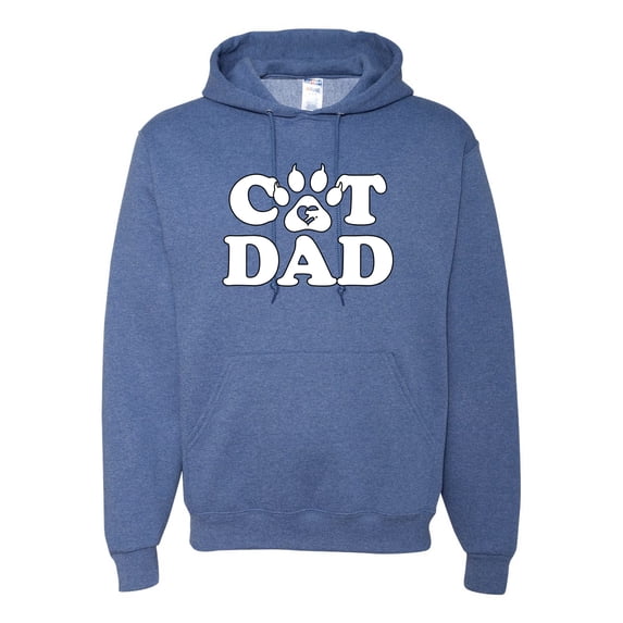 Wild Bobby, Best Cat Dad Daddy Gift, Pop Culture, Unisex Graphic Hoodie Sweatshirt, Vintage Heather Blue, Medium