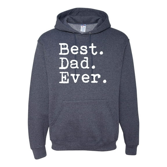 Wild Bobby,Best. Dad. Ever. Cool Idea, Father's Day, Unisex Graphic Hoodie Sweatshirt, Vintage Heather Navy, X-Large
