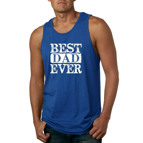 Wild Bobby, Best Dad Ever Daddy Husband, Father's Day, Men Graphic Tank Top, Royal, 2XL