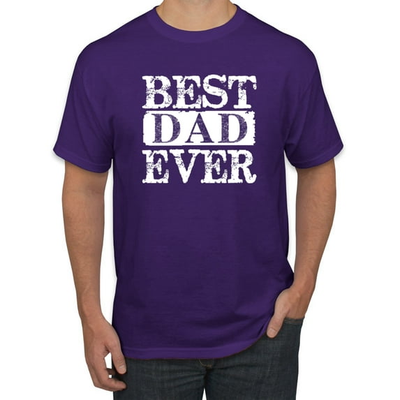 Wild Bobby, Best Dad Ever Daddy Husband, Father's Day, Men Graphic Tees, Purple, 5XL