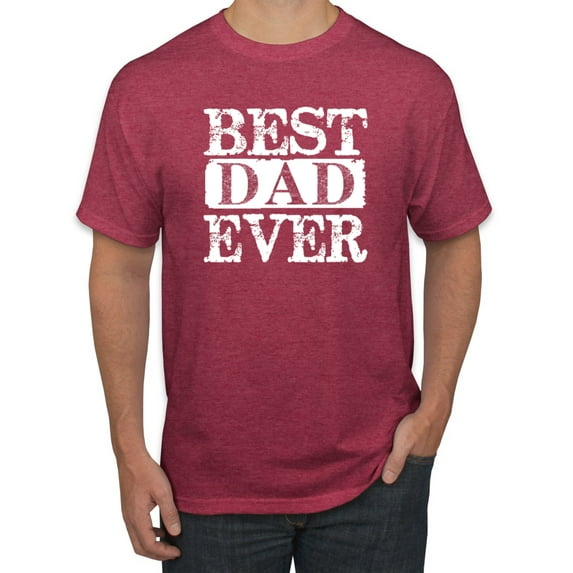 Wild Bobby, Best Dad Ever Daddy Husband, Father's Day, Men Graphic Tees, Vintage Heather Red, Medium