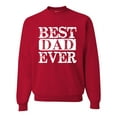 thumbnail image 1 of Wild Bobby, Best Dad Ever Daddy Husband, Father's Day, Unisex Men Crewneck Graphic Sweatshirt, Red, Small, 1 of 3