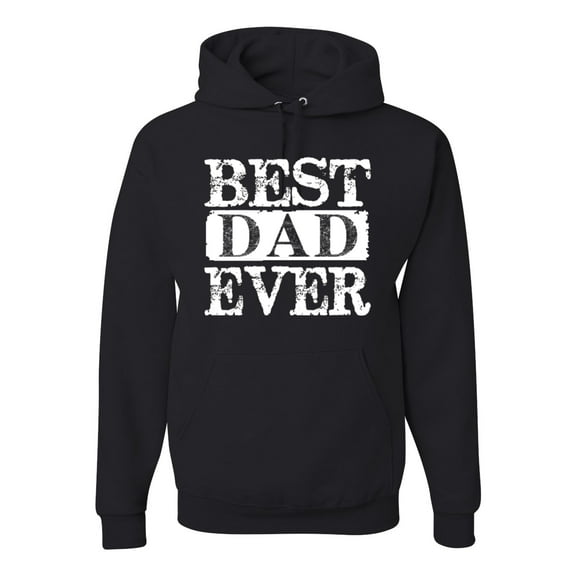 Wild Bobby, Best Dad Ever Daddy Husband, Father's Day, Unisex Men Graphic Hoodie Sweatshirt, Black, Small