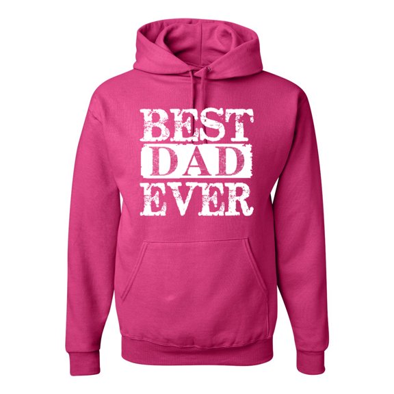 Wild Bobby, Best Dad Ever Daddy Husband, Father's Day, Unisex Men Graphic Hoodie Sweatshirt, Fuschia, 3XL