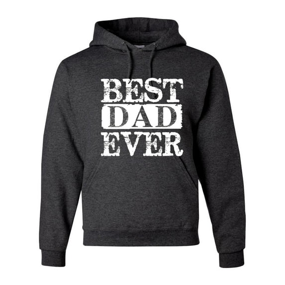 Wild Bobby, Best Dad Ever Daddy Husband, Father's Day, Unisex Men Graphic Hoodie Sweatshirt, Heather Black, 2XL
