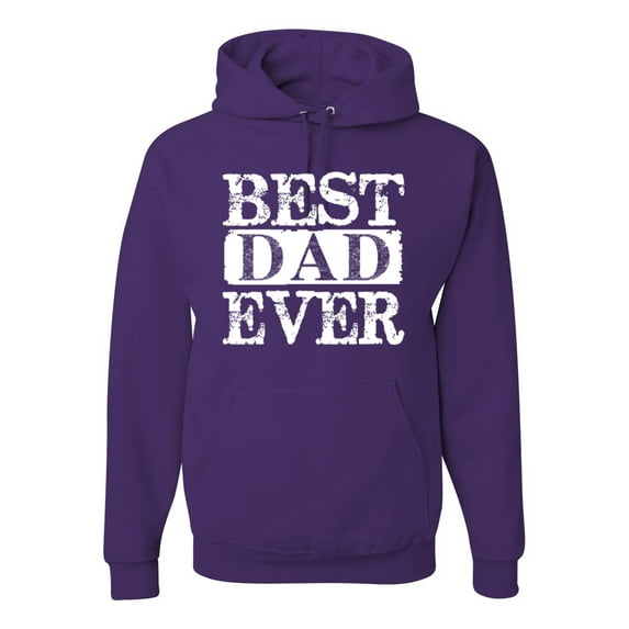 Wild Bobby, Best Dad Ever Daddy Husband, Father's Day, Unisex Men Graphic Hoodie Sweatshirt, Purple, Large
