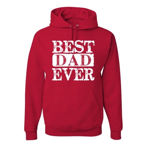Wild Bobby, Best Dad Ever Daddy Husband, Father's Day, Unisex Men Graphic Hoodie Sweatshirt, Red, X-Large