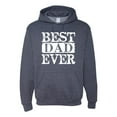 thumbnail image 1 of Wild Bobby, Best Dad Ever Daddy Husband, Father's Day, Unisex Men Graphic Hoodie Sweatshirt, Vintage Heather Navy, Small, 1 of 3