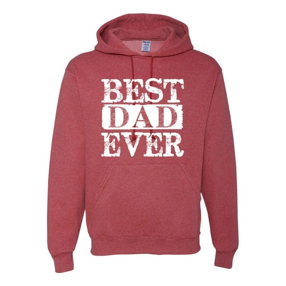 Wild Bobby, Best Dad Ever Daddy Husband, Father's Day, Unisex Men Graphic Hoodie Sweatshirt, Vintage Heather Red, Large