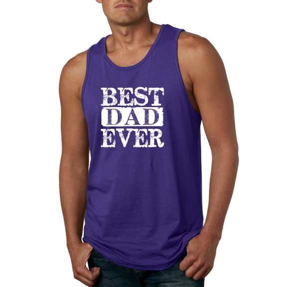 Wild Bobby, Best Dad Ever Daddy Husband, Father's Day, Men Graphic Tank Top, Purple, 2XL