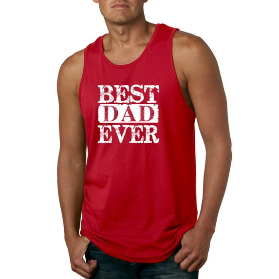 Wild Bobby, Best Dad Ever Daddy husband Father's Day Gift | Mens Father's Day Graphic Tank Top, Red, Large
