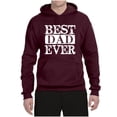 thumbnail image 1 of Wild Bobby, Best Dad Ever Daddy husband Father's Day Gift | Mens Father's Day Hooded Sweatshirt Graphic Hoodie, Maroon, Small, 1 of 4