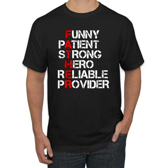 Wild Bobby, Best Dad Father Traits Qualities, Father's Day, Men Graphic Tees, Black, 5X-Large