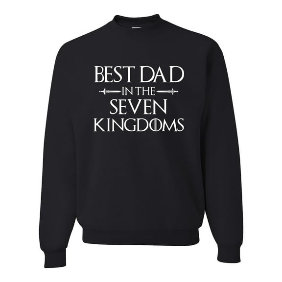 Wild Bobby,Best Dad in The Seven Kingdoms GoT Thrones, Father's Day, Unisex Crewneck Graphic Sweatshirt, Black, Small