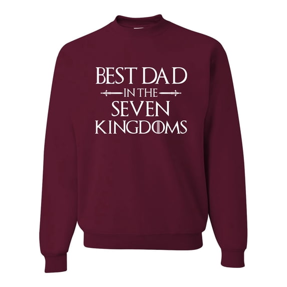 Wild Bobby,Best Dad in The Seven Kingdoms GoT Thrones, Father's Day, Unisex Crewneck Graphic Sweatshirt, Maroon, Small