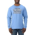 thumbnail image 1 of Wild Bobby, Best Husbands Gets Promoted to Daddy, Father's Day, Men Long Sleeve Shirt, Light Blue, 3X-Large, 1 of 3