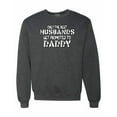 thumbnail image 1 of Wild Bobby, Best Husbands Gets Promoted to Daddy, Father's Day, Unisex Crewneck Graphic Sweatshirt, Heather Black, X-Large, 1 of 3