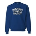 thumbnail image 1 of Wild Bobby, Best Husbands Gets Promoted to Daddy, Father's Day, Unisex Crewneck Graphic Sweatshirt, Royal, 3X-Large, 1 of 3