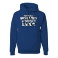 thumbnail image 1 of Wild Bobby, Best Husbands Gets Promoted to Daddy, Father's Day, Unisex Graphic Hoodie Sweatshirt, Royal, Large, 1 of 3