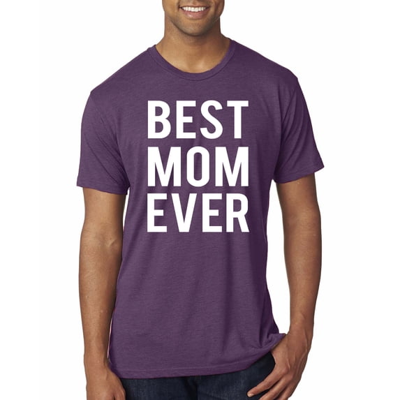 Wild Bobby, Best Mom Ever Mothers Day Gift, Mother's Day, Men Premium Tri Blend T-Shirt, Vintage Purple, Medium