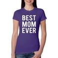 thumbnail image 1 of Wild Bobby, Best Mom Ever Mothers Day Gift, Mother's Day, Women Slim Fit Junior Tee, Purple Rush, Small, 1 of 3