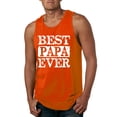 thumbnail image 1 of Wild Bobby, Best Papa Ever, Father's Day, Men Graphic Tank Top, Orange, Small, 1 of 4