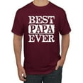 thumbnail image 1 of Wild Bobby, Best Papa Ever, Father's Day, Men Graphic Tee, Maroon, Medium, 1 of 4