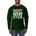 thumbnail image 1 of Wild Bobby, Best Papa Ever, Father's Day, Men Long Sleeve Shirt, Forest Green, XX-Large, 1 of 4