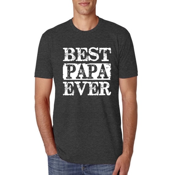 Wild Bobby, Best Papa Ever, Father's Day, Men Premium Tri Blend Tee, Vintage Black, Small