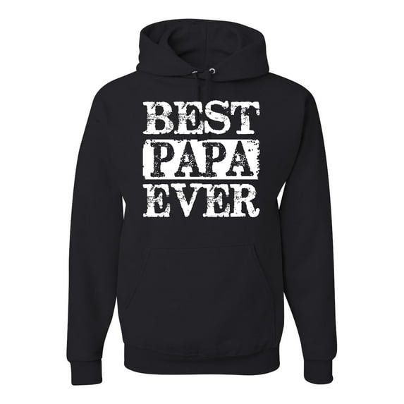 Wild Bobby, Best Papa Ever, Father's Day, Unisex Graphic Hoodie Sweatshirt, Black, Small