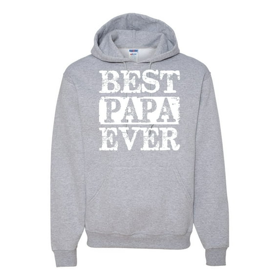 Wild Bobby, Best Papa Ever, Father's Day, Unisex Graphic Hoodie Sweatshirt, Heather Grey, XX-Large