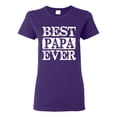 thumbnail image 1 of Wild Bobby, Best Papa Ever, Father's Day, Women Graphic Tee, Purple, 3X-Large, 1 of 4