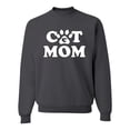 thumbnail image 1 of Wild Bobby, Best Paw Cat Mom, Pop Culture, Unisex Crewneck Graphic Sweatshirt, Charcoal, Large, 1 of 3
