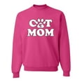 thumbnail image 1 of Wild Bobby, Best Paw Cat Mom, Pop Culture, Unisex Crewneck Graphic Sweatshirt, Fuschia, Medium, 1 of 3