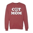 thumbnail image 1 of Wild Bobby, Best Paw Cat Mom, Pop Culture, Unisex Crewneck Graphic Sweatshirt, Vintage Heather Red, 3X-Large, 1 of 3