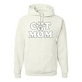 thumbnail image 1 of Wild Bobby, Best Paw Cat Mom, Pop Culture, Unisex Graphic Hoodie Sweatshirt, White, Medium, 1 of 3