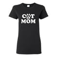 thumbnail image 1 of Wild Bobby, Best Paw Cat Mom, Pop Culture, Women Graphic Tee, Black, Small, 1 of 3