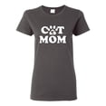 thumbnail image 1 of Wild Bobby, Best Paw Cat Mom, Pop Culture, Women Graphic Tee, Charcoal, XX-Large, 1 of 3