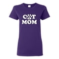 thumbnail image 1 of Wild Bobby, Best Paw Cat Mom, Pop Culture, Women Graphic Tee, Purple, Small, 1 of 3