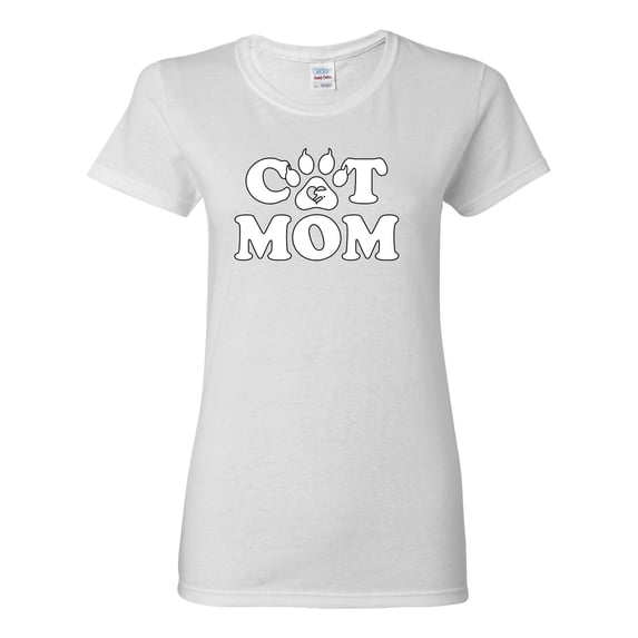Wild Bobby, Best Paw Cat Mom, Pop Culture, Women Graphic Tee, White, 3X-Large